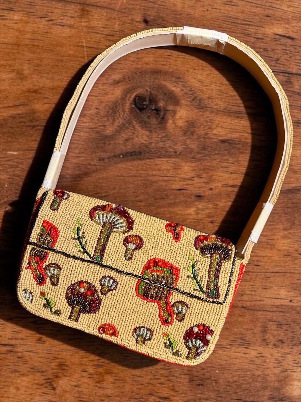 Anthropologie’s ‘The Fiona Bag’ Beaded Mushrooms 🍄 🍄‍🟫 Edition